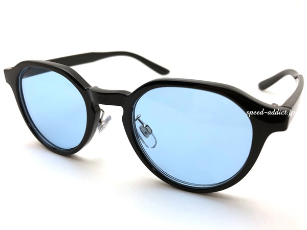 CROWN PANTO BOSTON SUNGLASS�ʥ��饦��ѥ�ȥܥ��ȥ󥵥󥰥饹��BLACK �� LIGHT BLUE