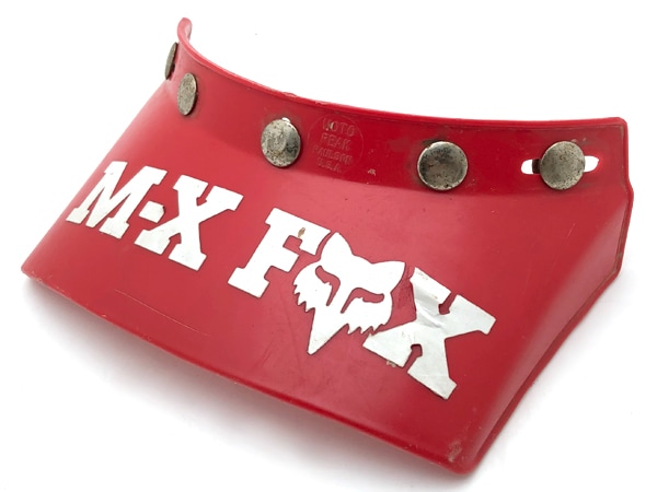 70's USA�� VINTAGE PAULSON MOTO PEAK VISOR 5snap��70s�ӥ�ơ����ݡ��륽���ȥԡ����Х�����5���ʥåס�RED