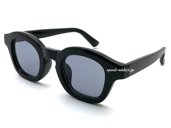 BOLD FRAME KEYHOLE BRIDGE BOSTON SUNGLASS�ʥܡ���ɥե졼�७���ۡ���֥�å��ܥ��ȥ󥵥󥰥饹��BLACK �� SMOKE