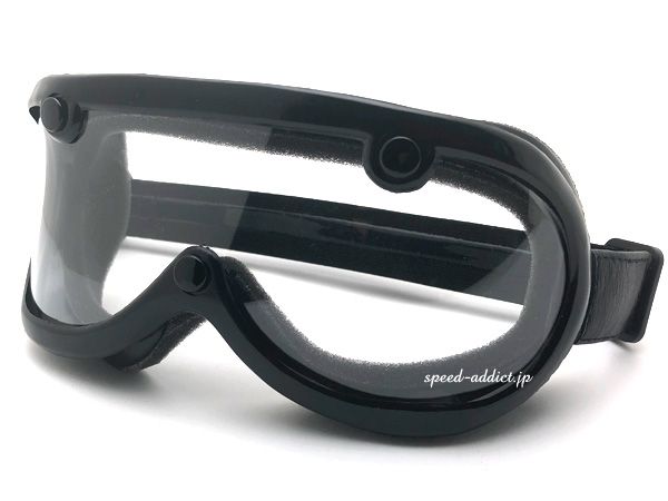 GREASER 60's VINTAGE GOGGLE LEATHER MODEL�ʥ��꡼����60s�ӥ�ơ�����������쥶����ǥ��BLACK �� BLACK