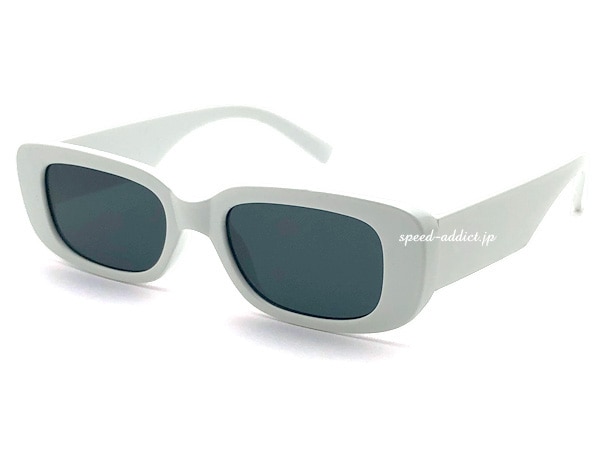 CHICANO SQUARE NARROW SUNGLASS�ʥ������Υ��������ʥ������󥰥饹��WHITE �� SMOKE