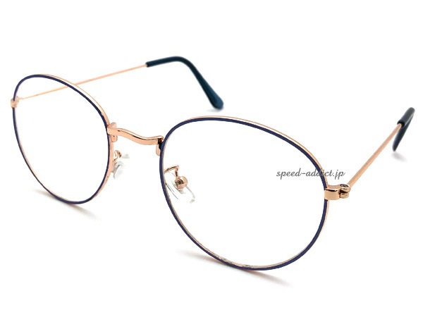  METAL BOSTON SUNGLASSʼ᥿ܥȥ󥵥󥰥饹NAVY/GOLD  CLEAR