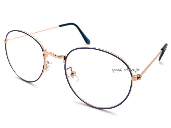 ���� METAL BOSTON SUNGLASS�ʼ����᥿��ܥ��ȥ󥵥󥰥饹��NAVY/GOLD �� CLEAR