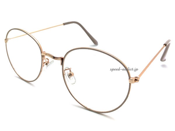  METAL BOSTON SUNGLASSʼ᥿ܥȥ󥵥󥰥饹LIGHT BROWN/GOLD  CLEAR