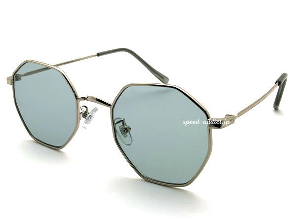 OCTAGON SUNGLASS�ʥ��������󥵥󥰥饹��SILVER �� LIGHT SMOKE