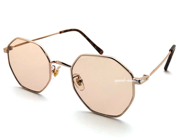 OCTAGON SUNGLASSʥ󥵥󥰥饹GOLD  LIGHT BROWN