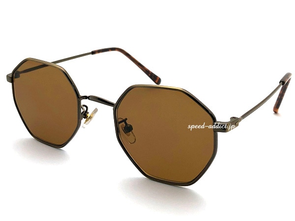 ADSR オクタゴン サングラス OCTAGON SUNGLASS(オクタゴンサングラス)BRONZE × LIGHT BROWN