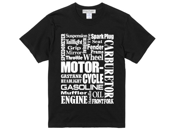 "MOTORCYCLE" T-shirt BLACK