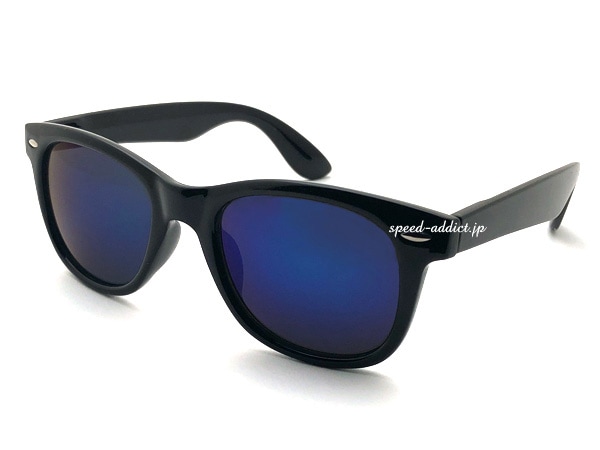 OLD WELLINGTON SUNGLASS�ʥ�����ɥ������ȥ󥵥󥰥饹��BLACK �� BLUE MIRROR