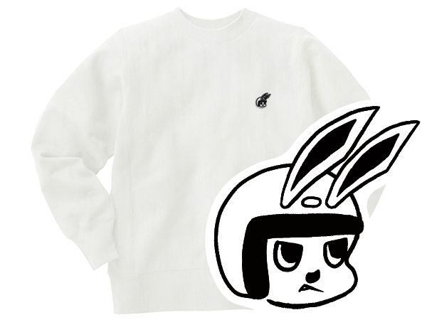 Champion Reverse Weave TYPE CHECKER RABBIT SWEAT�ʥ����ԥ����С����������֥����ץ����å�����ӥåȥ������åȡ�WHITE