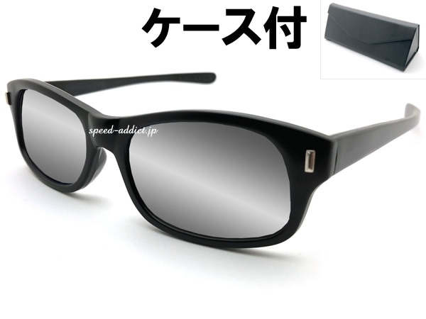 STRAIGHT TEMPLE BIKER SHADE�ʥ��ȥ졼�ȥƥ�ץ�Х������������ɡ˱�ä�BLACK �� SILVER MIRROR + �ᥬ�ͥ����� BLACK