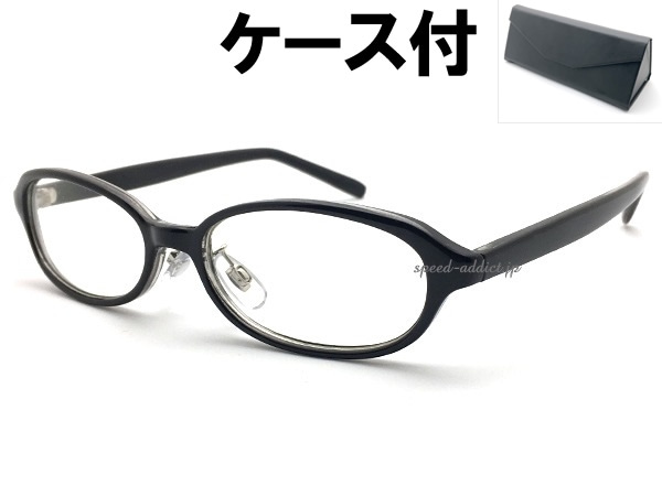 NARROW OVAL SUNGLASS�ʥʥ��������Х륵�󥰥饹��BLACK �� CLEAR + �ᥬ�ͥ����� BLACK