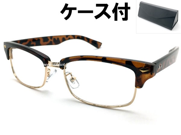 SQUARE NARROW BROW SIRMONT SUNGLASS�ʥ��������ʥ����֥����������ȥ��󥰥饹�ˤ٤ù�/GOLD �� CLEAR + �ᥬ�ͥ����� BLACK