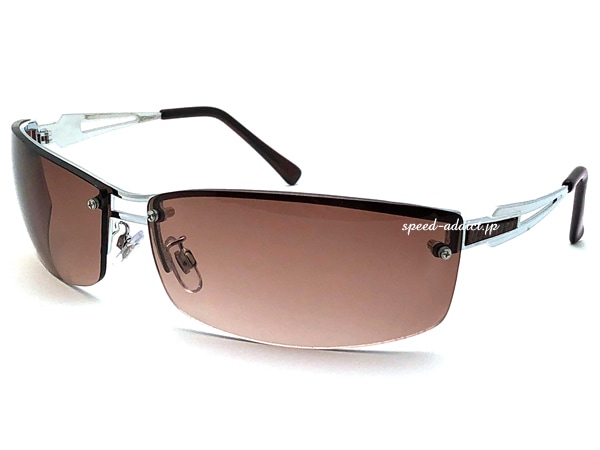 BACK RIM METAL SQUARE NARROW SUNGLASS�ʥХå����᥿�륹�������ʥ������󥰥饹��SILVER �� BROWN MIRROR