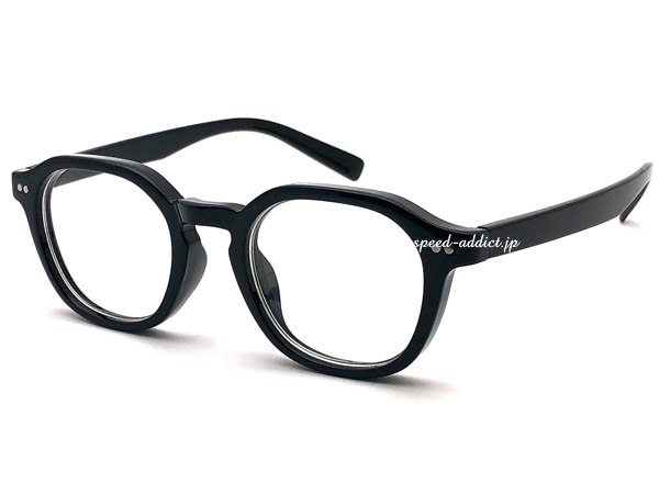 CROWN PANTO SQUARE SUNGLASS�ʥ��饦��ѥ�ȥ����������󥰥饹��BLACK �� CLEAR