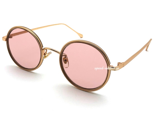 INNER RIM ROUND SUNGLASS�ʥ���ʡ����饦��ɥ��󥰥饹�˱�ä�GOLD/CLEAR BEIGE �� PINK