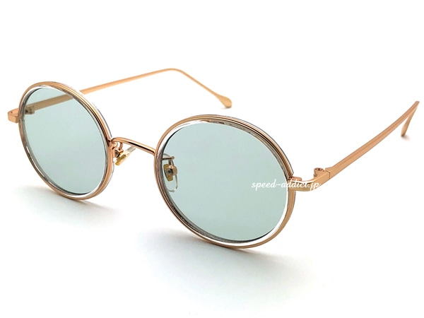 INNER RIM ROUND SUNGLASS�ʥ���ʡ����饦��ɥ��󥰥饹�˱�ä�GOLD/CLEAR �� LIGHT GREEN
