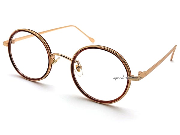INNER RIM ROUND SUNGLASS�ʥ���ʡ����饦��ɥ��󥰥饹�˱�ä�GOLD/BROWN �� CLEAR