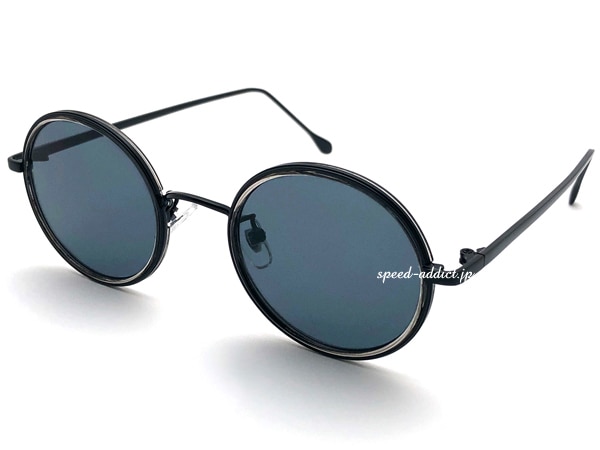 INNER RIM ROUND SUNGLASS�ʥ���ʡ����饦��ɥ��󥰥饹��BLACK/CLEAR GRAY �� SMOKE