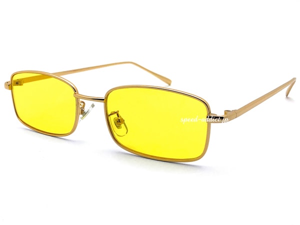 METAL SQUARE SUNGLASS for JAPANESE�ʥ᥿�륹���������󥰥饹for����ѥˡ�����GOLD �� YELLOW