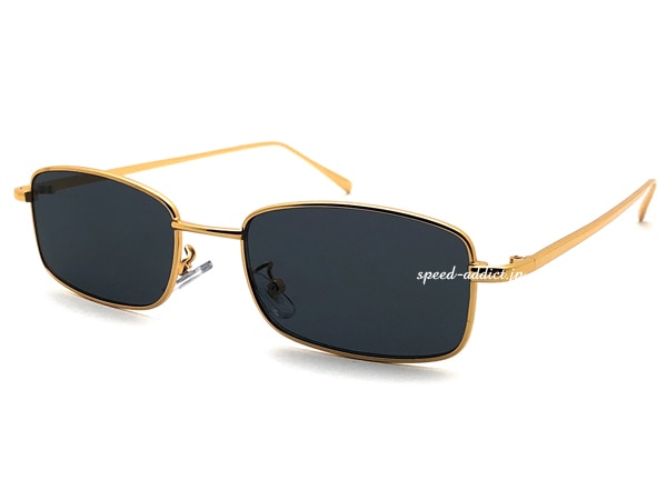 METAL SQUARE SUNGLASS for JAPANESEʥ᥿륹󥰥饹forѥˡGOLD  SMOKE