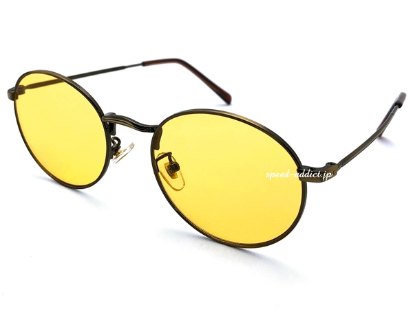 METAL ROUND BOSTON SUNGLASS�ʥ᥿��饦��ɥܥ��ȥ󥵥󥰥饹��BRONZE �� YELLOW