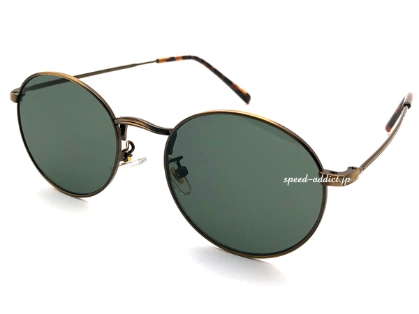 METAL ROUND BOSTON SUNGLASS�ʥ᥿��饦��ɥܥ��ȥ󥵥󥰥饹��BRONZE �� DARK GREEN