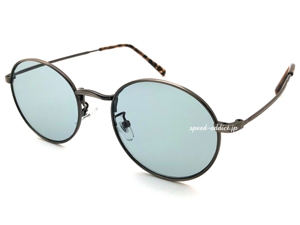 METAL ROUND BOSTON SUNGLASS�ʥ᥿��饦��ɥܥ��ȥ󥵥󥰥饹��GUNMETAL �� LIGHT SMOKE