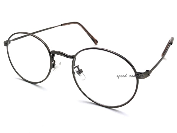 METAL ROUND BOSTON SUNGLASS�ʥ᥿��饦��ɥܥ��ȥ󥵥󥰥饹��GUNMETAL �� CLEAR