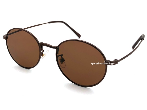 METAL ROUND BOSTON SUNGLASS�ʥ᥿��饦��ɥܥ��ȥ󥵥󥰥饹��BROWN �� BROWN
