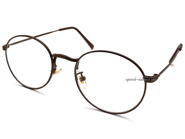 METAL ROUND BOSTON SUNGLASSʥ᥿饦ɥܥȥ󥵥󥰥饹BROWN  CLEAR