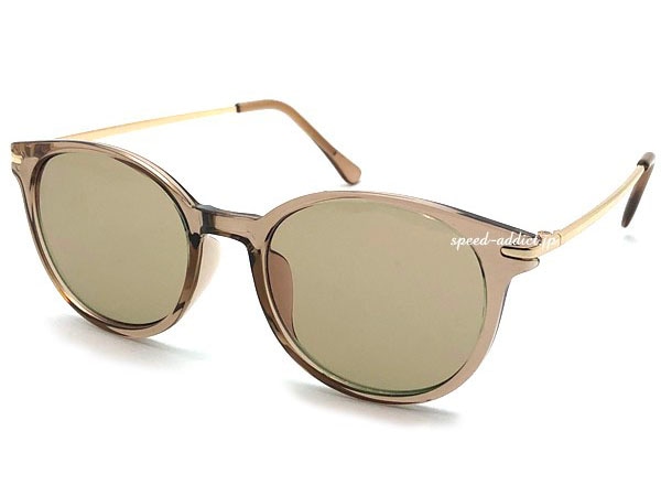 CLEAR WELLINGTON SUNGLASS�ʥ��ꥢ�������ȥ󥵥󥰥饹��CLEAR BROWN/GOLD �� LIGHT BROWN