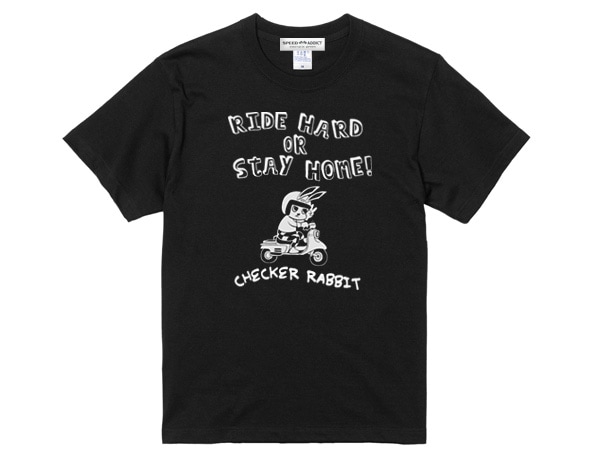 CHECKER RABBIT T-shirtʥåӥåTġBLACK