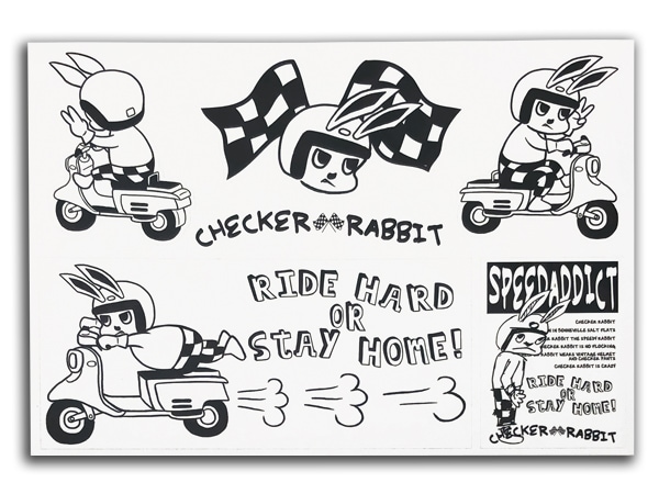CHECKER RABBIT Sticker SeatʥåӥåȥƥåȡA-1