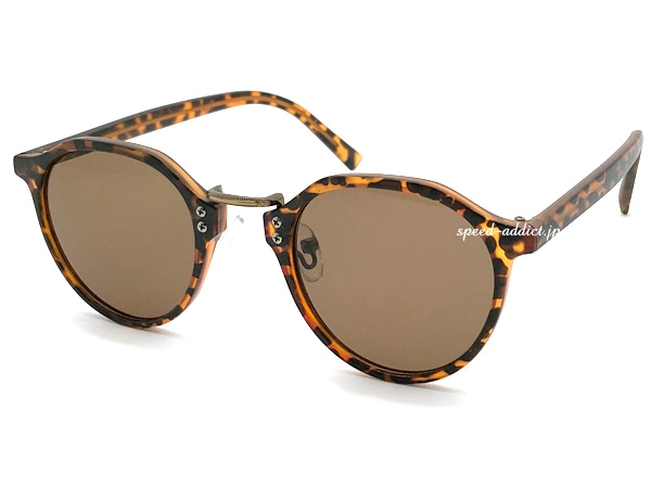 METAL BRIDGE CROWN PANTO BOSTON SUNGLASS�ʥ᥿��֥�å����饦��ѥ�ȥܥ��ȥ󥵥󥰥饹�˱�ä��٤ù�/GOLD �� BROWN