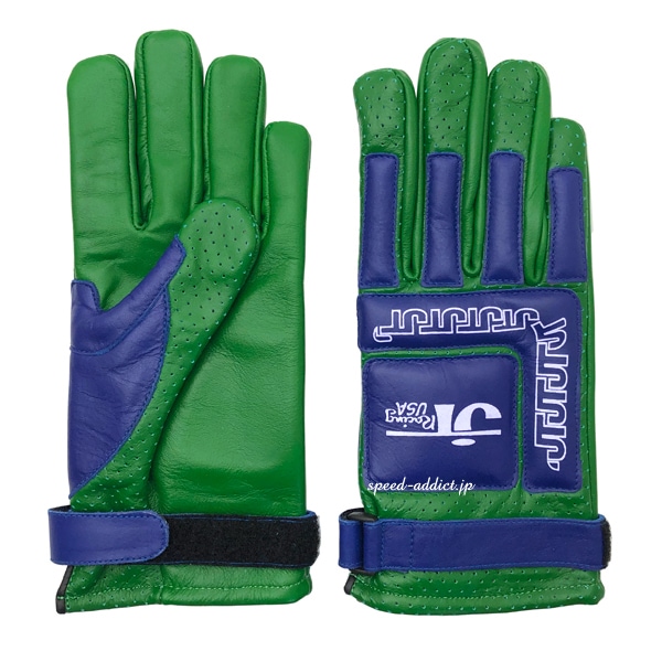 JT Racing USA VINTAGE RACING GLOVE��JT�졼����USA�ӥ�ơ����졼���󥰥������֡�GREEN �� BLUE