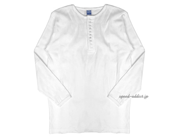 80's USA製 Dead Stock 10 BUTTON ヘンリーネック L/S T-shirt（80s