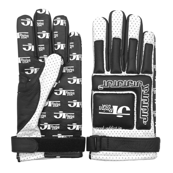 JT Racing USA VINTAGE RACING GLOVE��JT�졼����USA�ӥ�ơ����졼���󥰥������֡�BLACK �� WHITE
