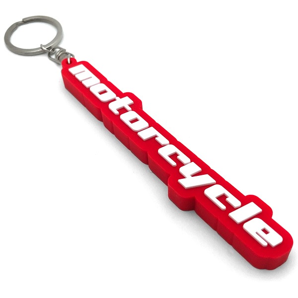 motorcycle ǥСۥʥ⡼ RUBBER KEY HOLDERRED  WHITE