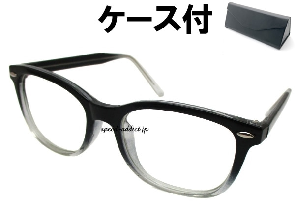 ����SQUARE WELLINGTON SUNGLASS(�������������������ȥ󥵥󥰥饹) BLACK HALF �� CLEAR + �ᥬ�ͥ����� BLACK