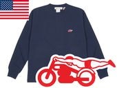 USA���åȥ� SUPER HEAVY WEIGHT ���ԡ��ɥ��ǥ����� L/S T-shirt�ʥ����ѡ��إ������������ȥ��󥰥��꡼��T����ġ�NAVY