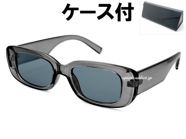 CHICANO SQUARE NARROW SUNGLASS�ʥ������Υ��������ʥ������󥰥饹��CLEAR GRAY �� LIGHT SMOKE + �ᥬ�ͥ����� BLACK