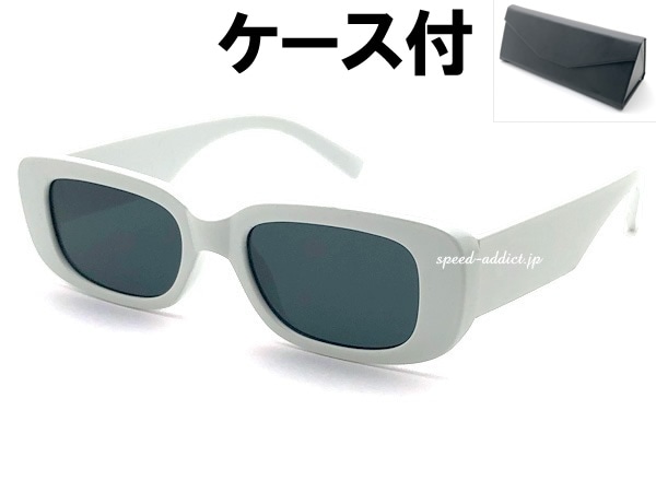 CHICANO SQUARE NARROW SUNGLASS�ʥ������Υ��������ʥ������󥰥饹��WHITE �� SMOKE + �ᥬ�ͥ����� BLACK