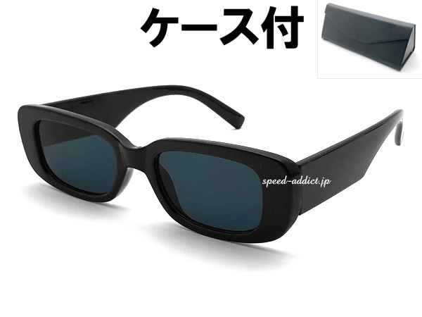 CHICANO SQUARE NARROW SUNGLASS�ʥ������Υ��������ʥ������󥰥饹��BLACK �� SMOKE + �ᥬ�ͥ����� BLACK