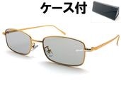 METAL SQUARE SUNGLASS for JAPANESE�ʥ᥿�륹���������󥰥饹for����ѥˡ�����GOLD �� LIGHT SMOKE + �ᥬ�ͥ����� BLACK