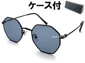 OCTAGON SUNGLASS�ʥ��������󥵥󥰥饹�˱�ä�BLACK �� LIGHT SMOKE + �ᥬ�ͥ����� BLACK