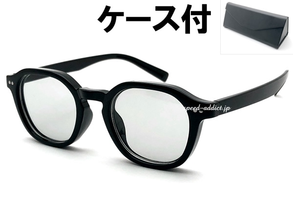 CROWN PANTO SQUARE SUNGLASS�ʥ��饦��ѥ�ȥ����������󥰥饹��BLACK �� LIGHT SMOKE + �ᥬ�ͥ����� BLACK