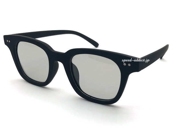 POLARIZED WELLINGTON RUBBER FRAME SUNGLASS���и��������ȥ��С��ե졼�ॵ�󥰥饹�˱�ä�BLACK �� LIGHT SMOKE