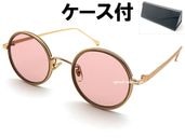 INNER RIM ROUND SUNGLASS�ʥ���ʡ����饦��ɥ��󥰥饹�˱�ä�GOLD/CLEAR BEIGE �� PINK + �ᥬ�ͥ����� BLACK