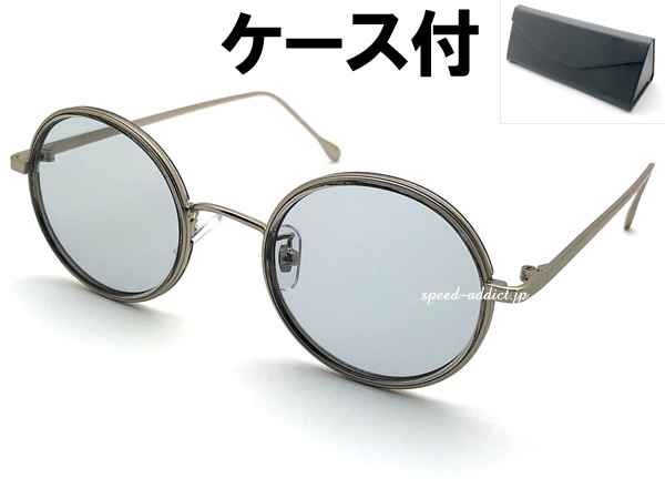 INNER RIM ROUND SUNGLASSʥʡ饦ɥ󥰥饹˱äSILVER/CLEAR GRAY  LIGHT SMOKE + ᥬͥ BLACK